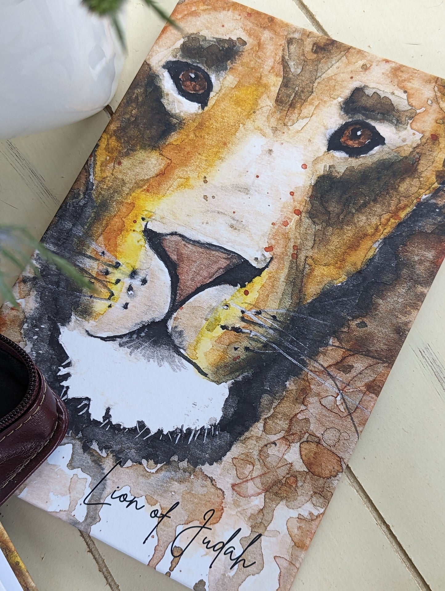 Sermon and Bible Study note-taking journal book with art by Laura Heisler Studios.