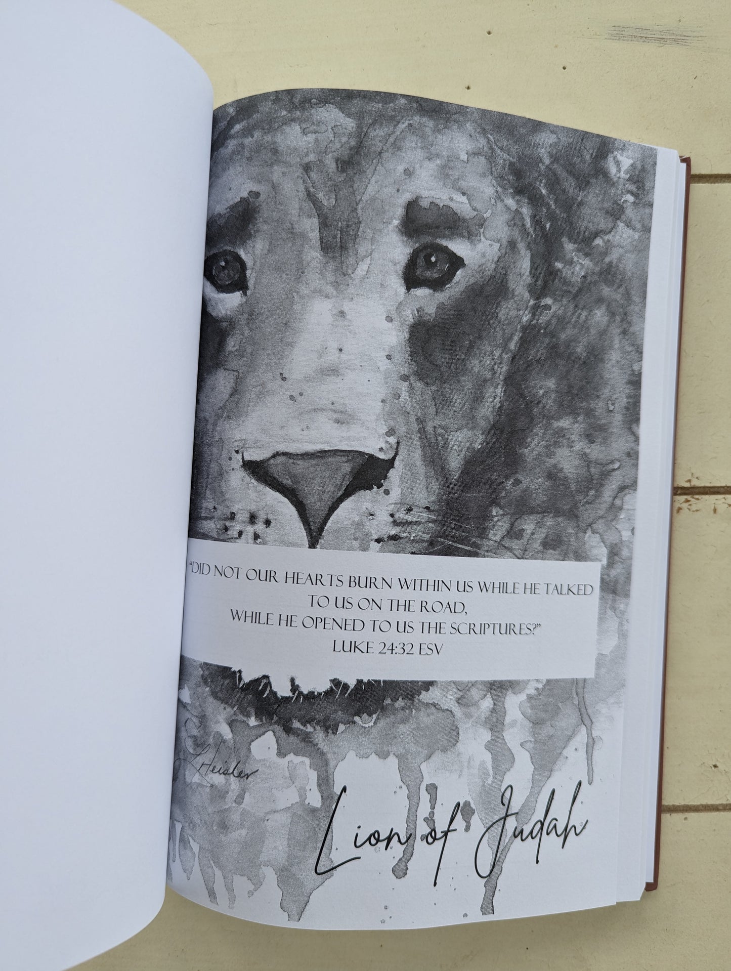 Sermon and Bible Study note-taking journal book with art by Laura Heisler Studios.