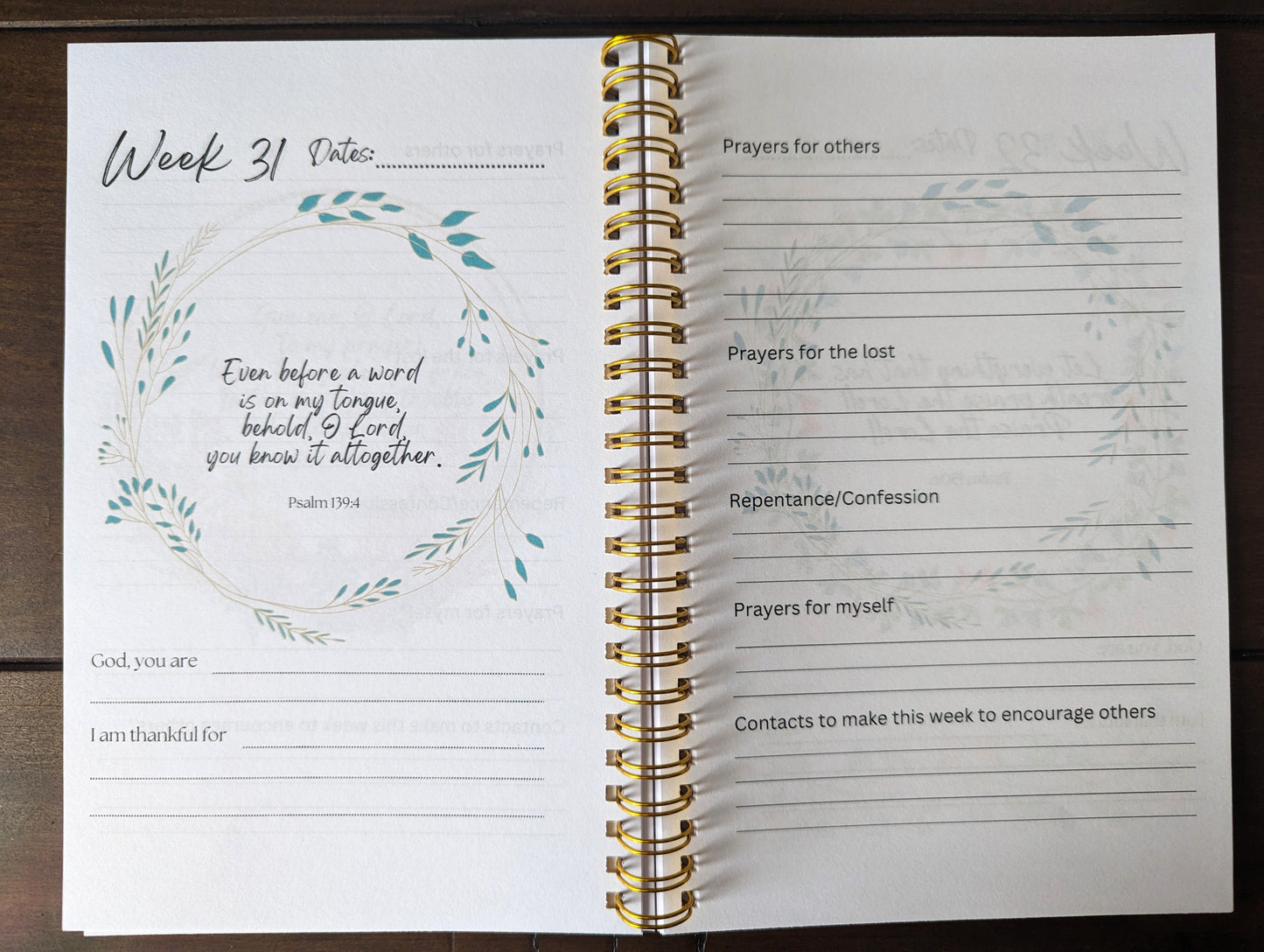 Prayer Journal - 52 weeks