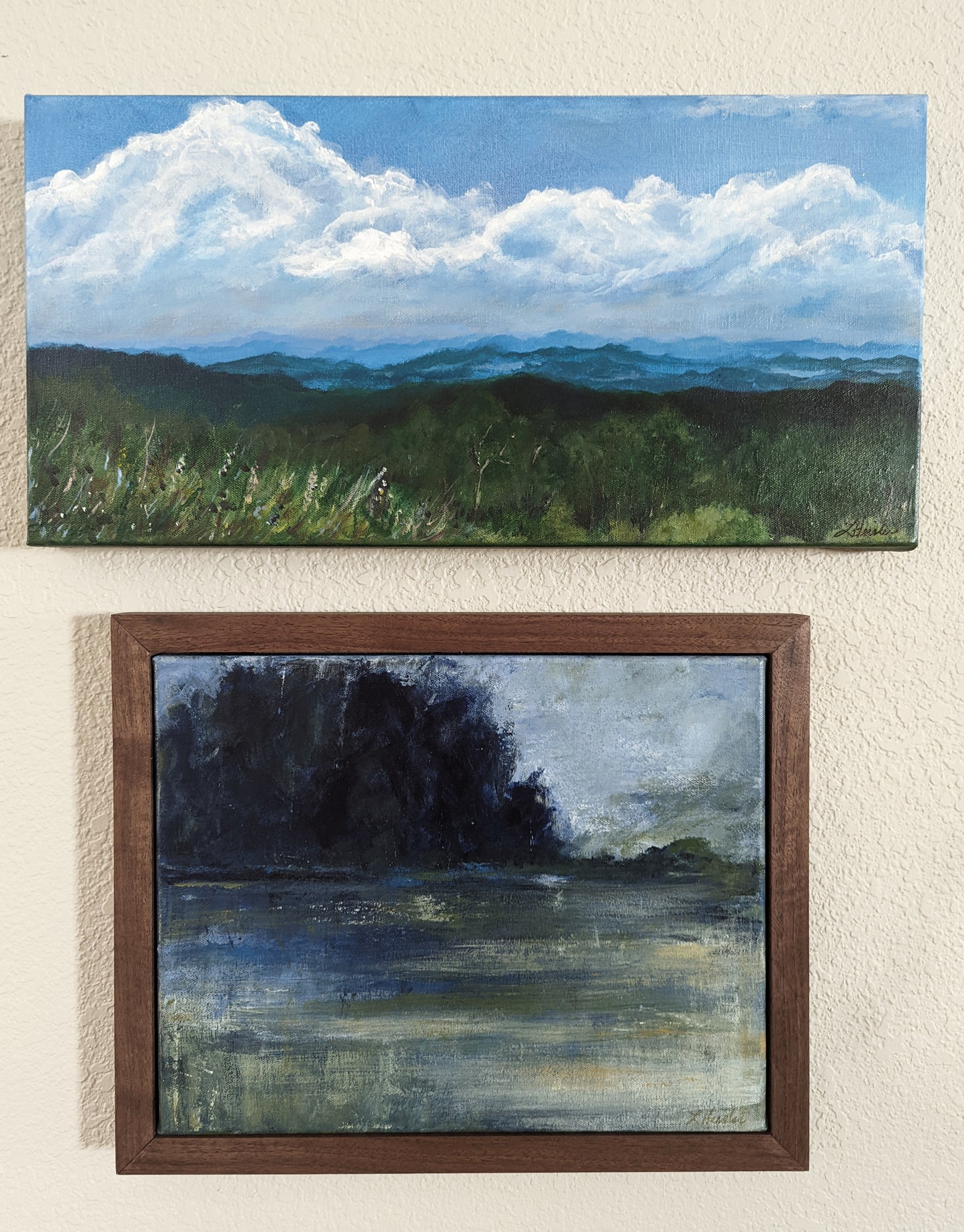 acrylic painting of blue ridge parkway north carolina laura heisler studios