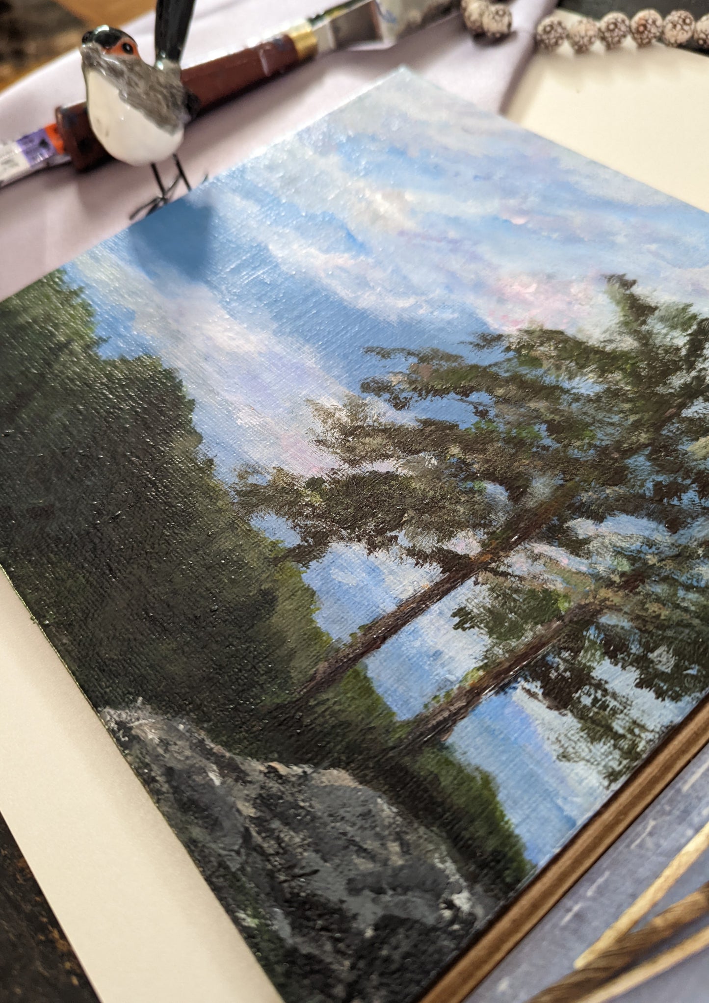 Acrylic painting of the Blue Ridge Parkway in Tennessee laura heisler studios