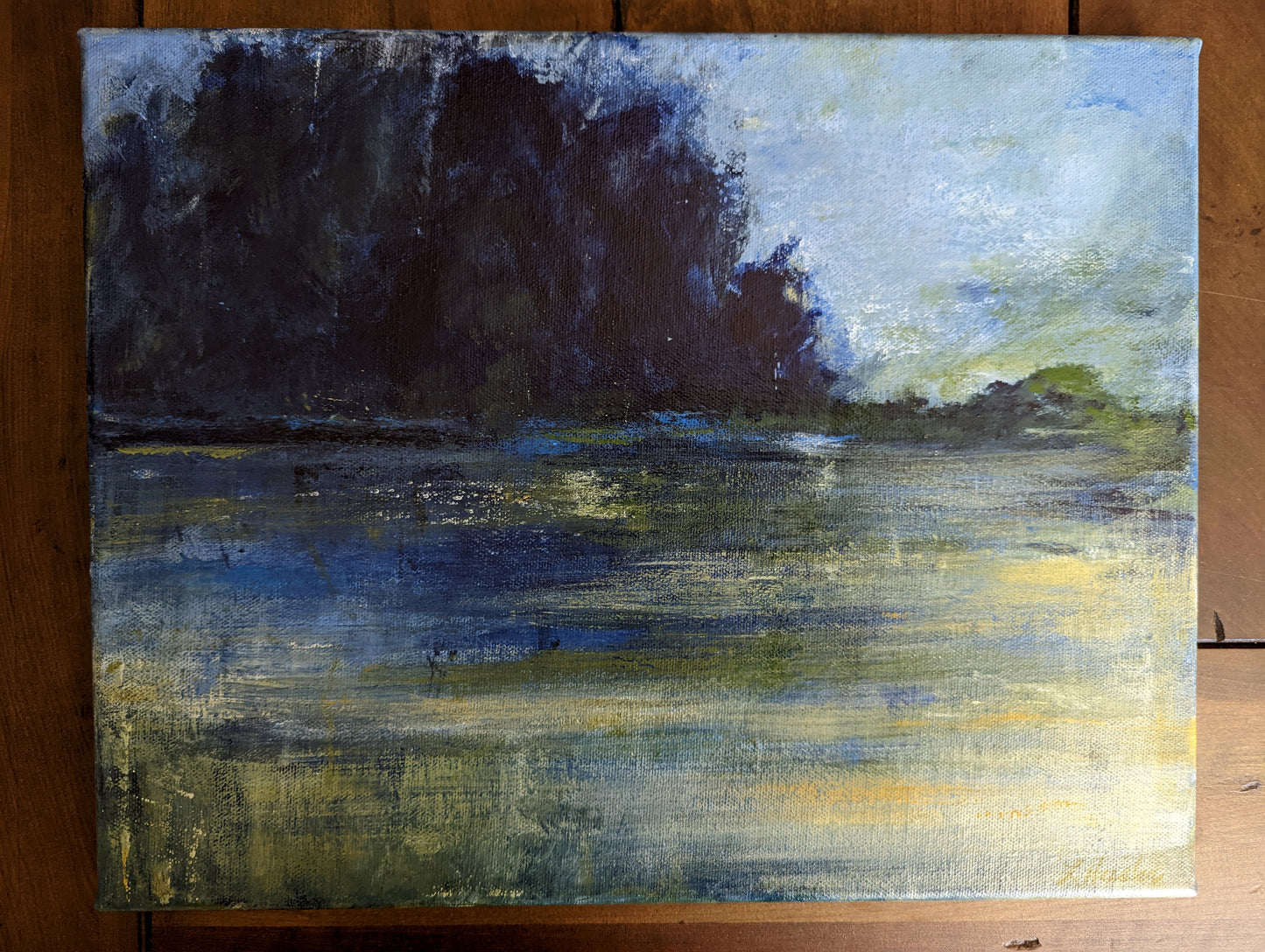 acrylic painting reflections of ridgecrest laura heeisler studios