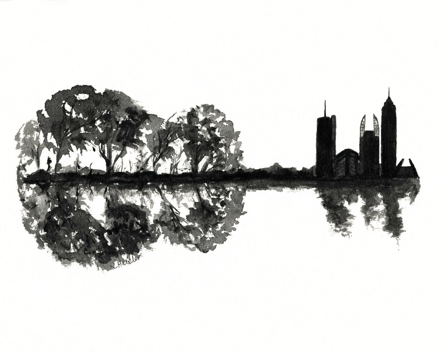 Atlanta Skyline Giclee Print