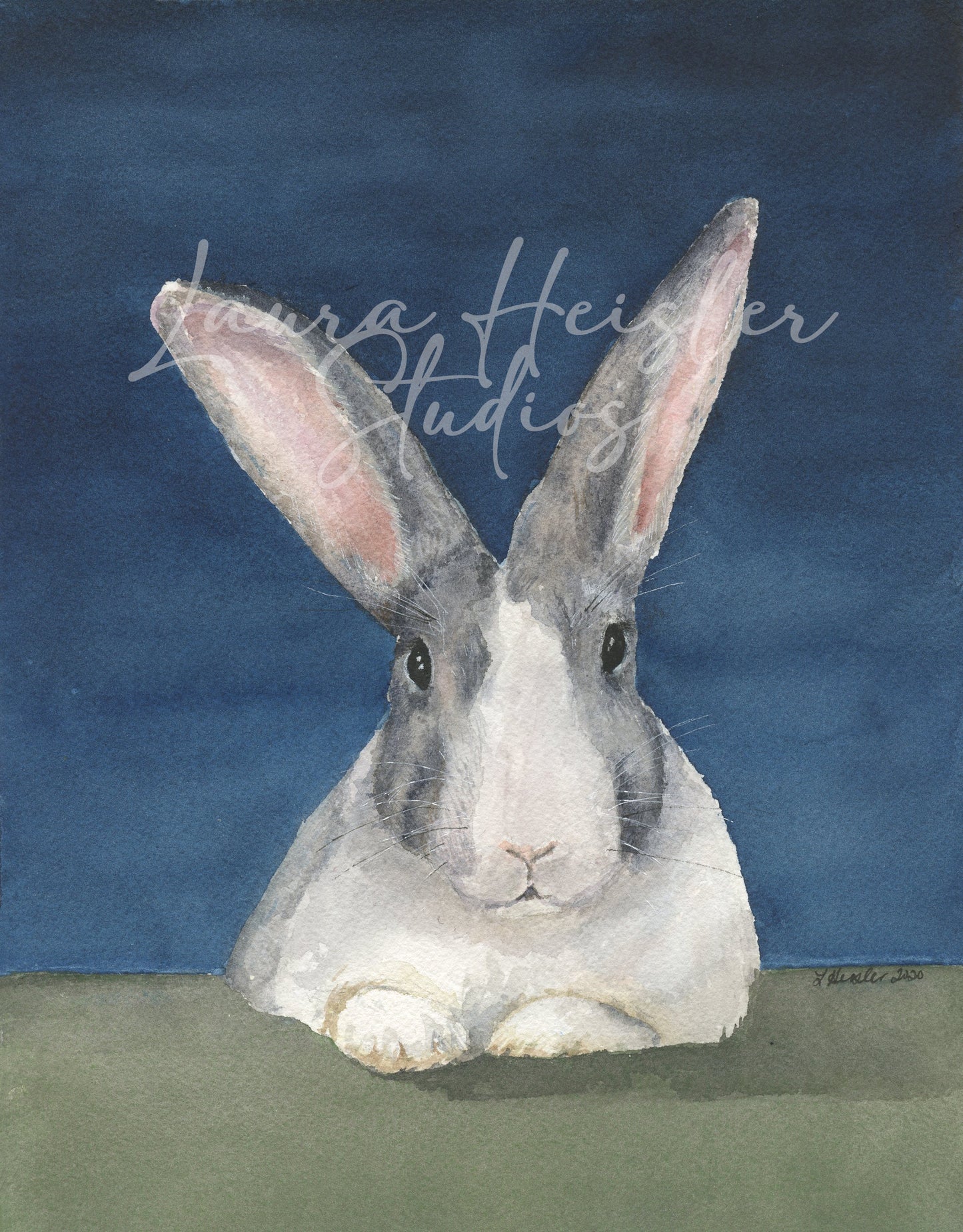 Bunny on Table ORIGINAL 8X10
