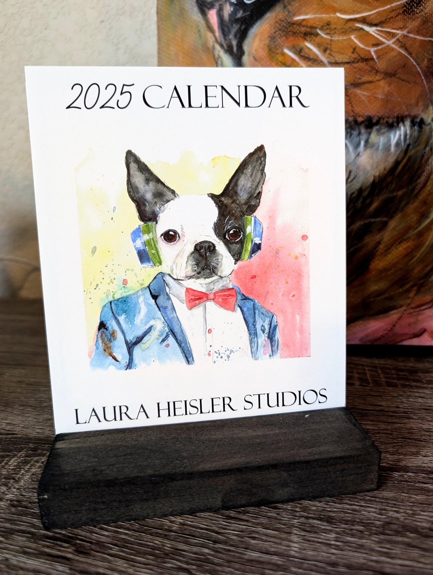 2025 Boston Terrier Desk Calendar