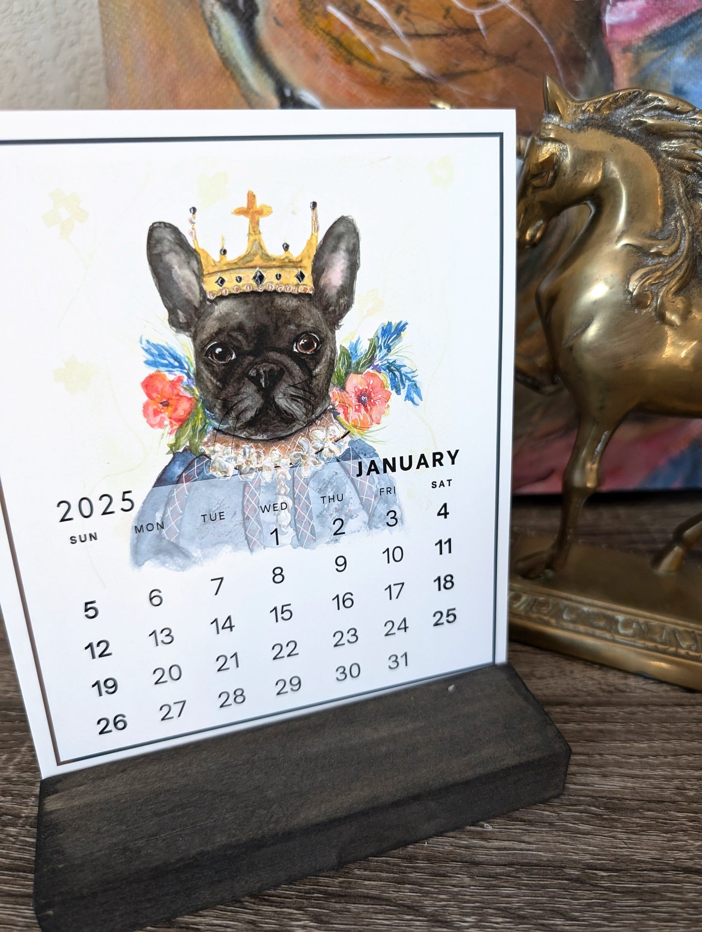 2025 Frenchie Desk Calendar