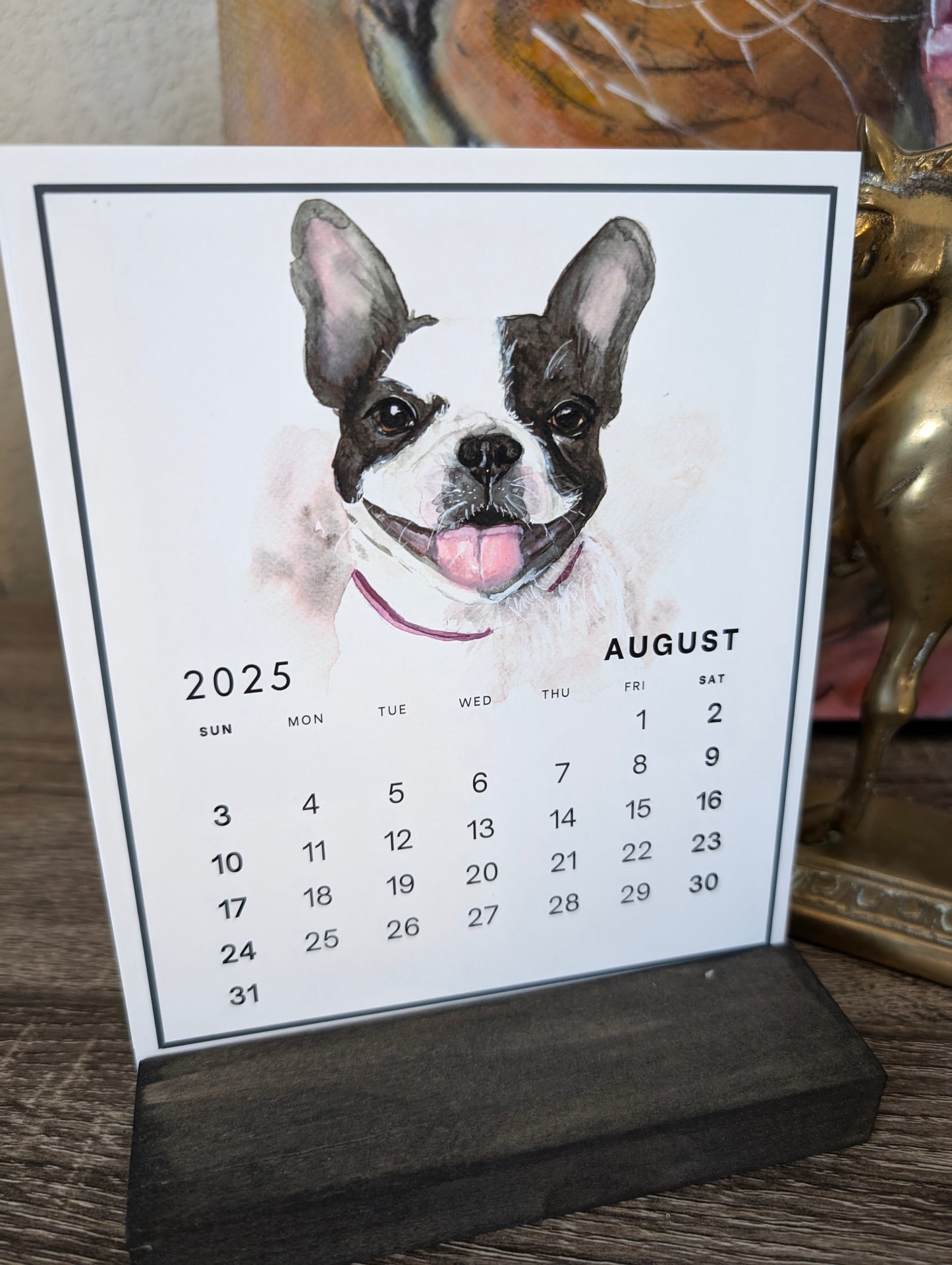 2025 Frenchie Desk Calendar