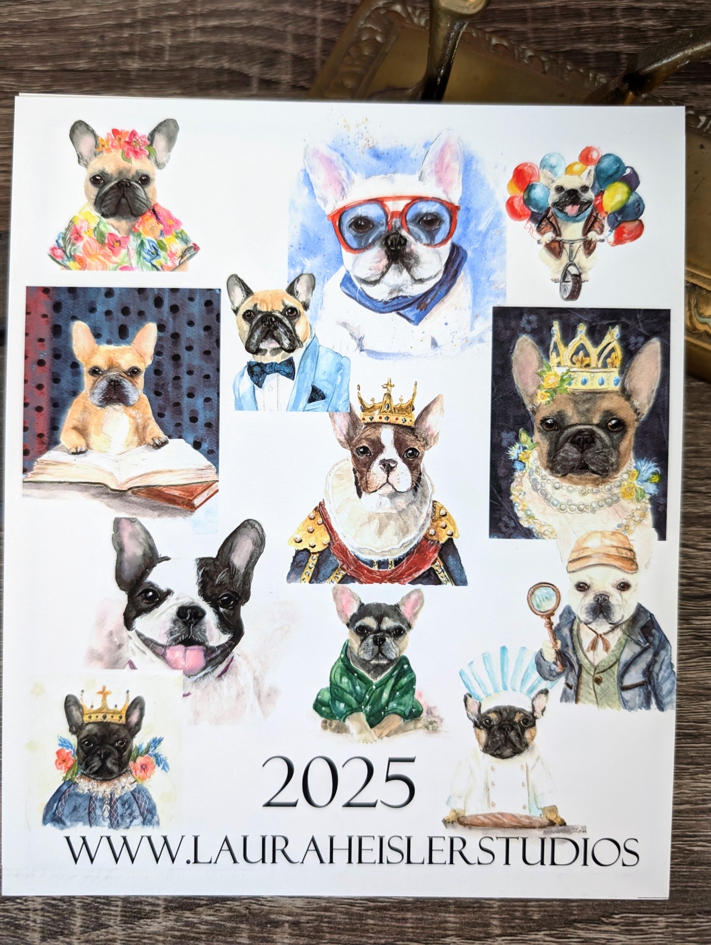 2025 Frenchie Desk Calendar