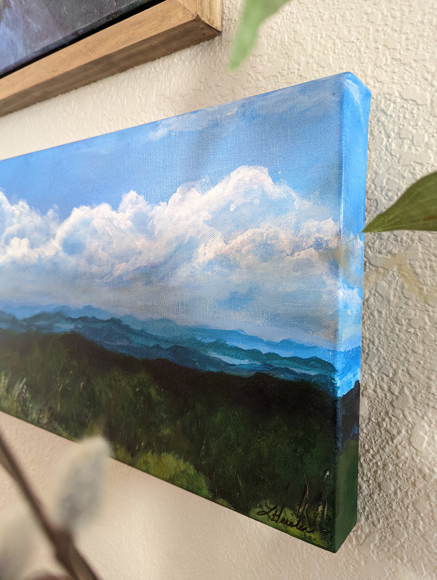 acrylic painting of blue ridge parkway north carolina laura heisler studios