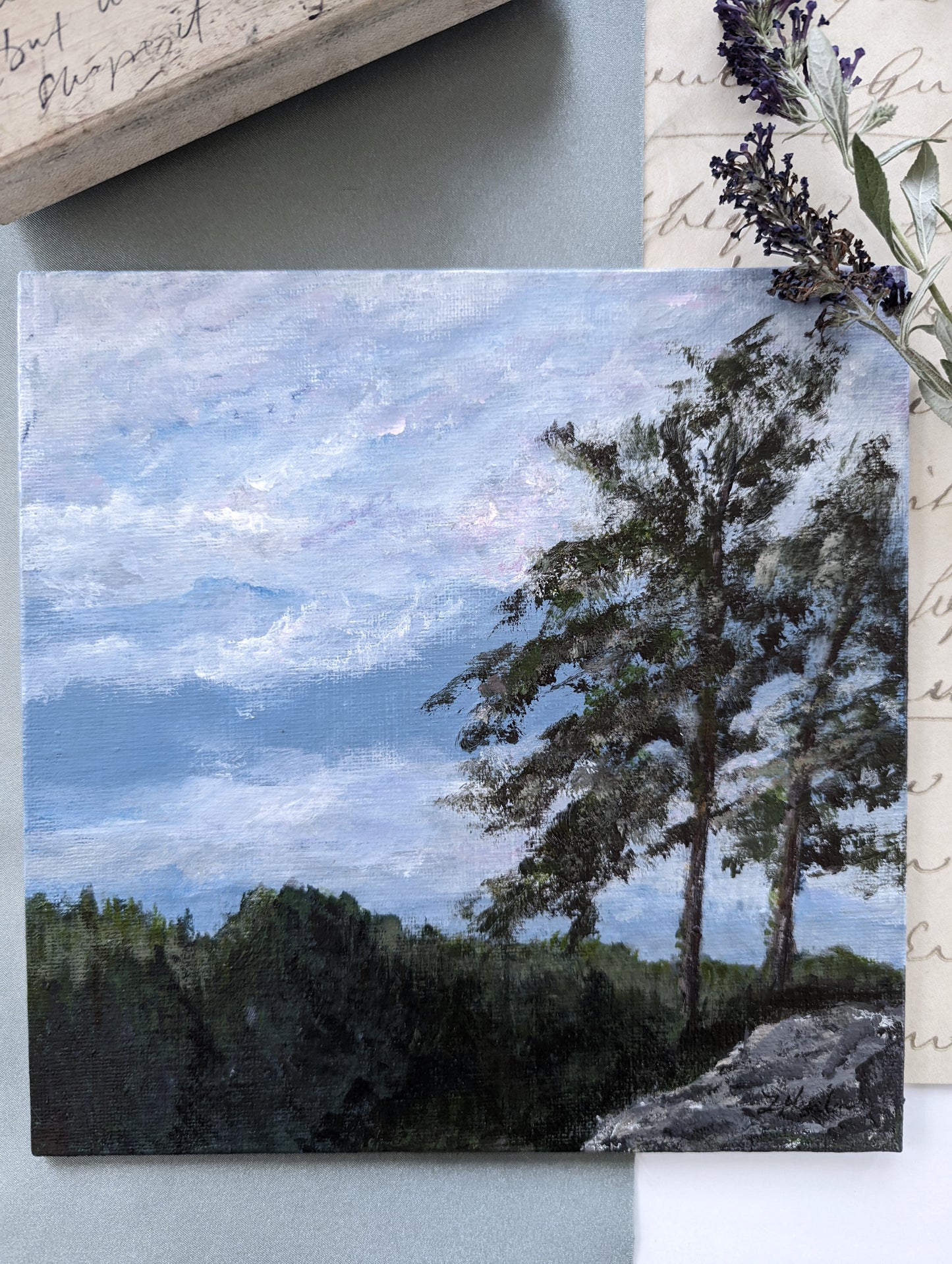 Acrylic painting of the Blue Ridge Parkway in Tennessee laura heisler studios