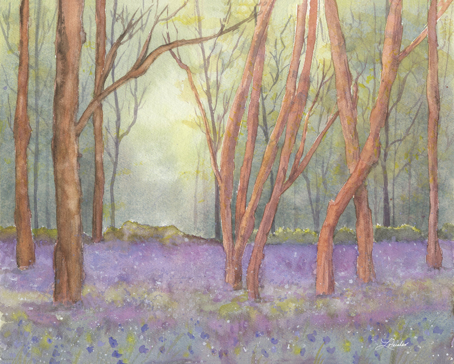 Bluebell Forest Giclee Print