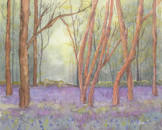 Bluebell Forest Giclee Print